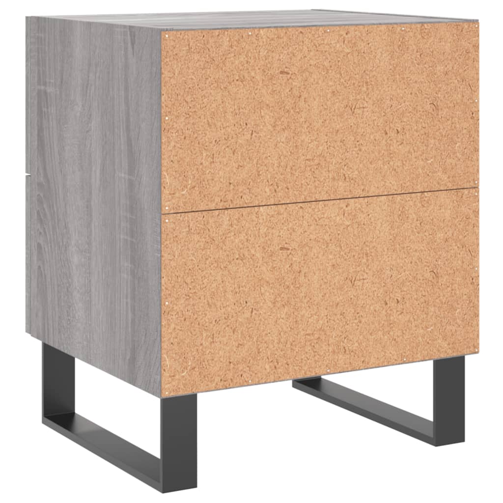Noptiere, 2 buc., gri sonoma, 40x35x47,5 cm, lemn compozit — imaginea 9