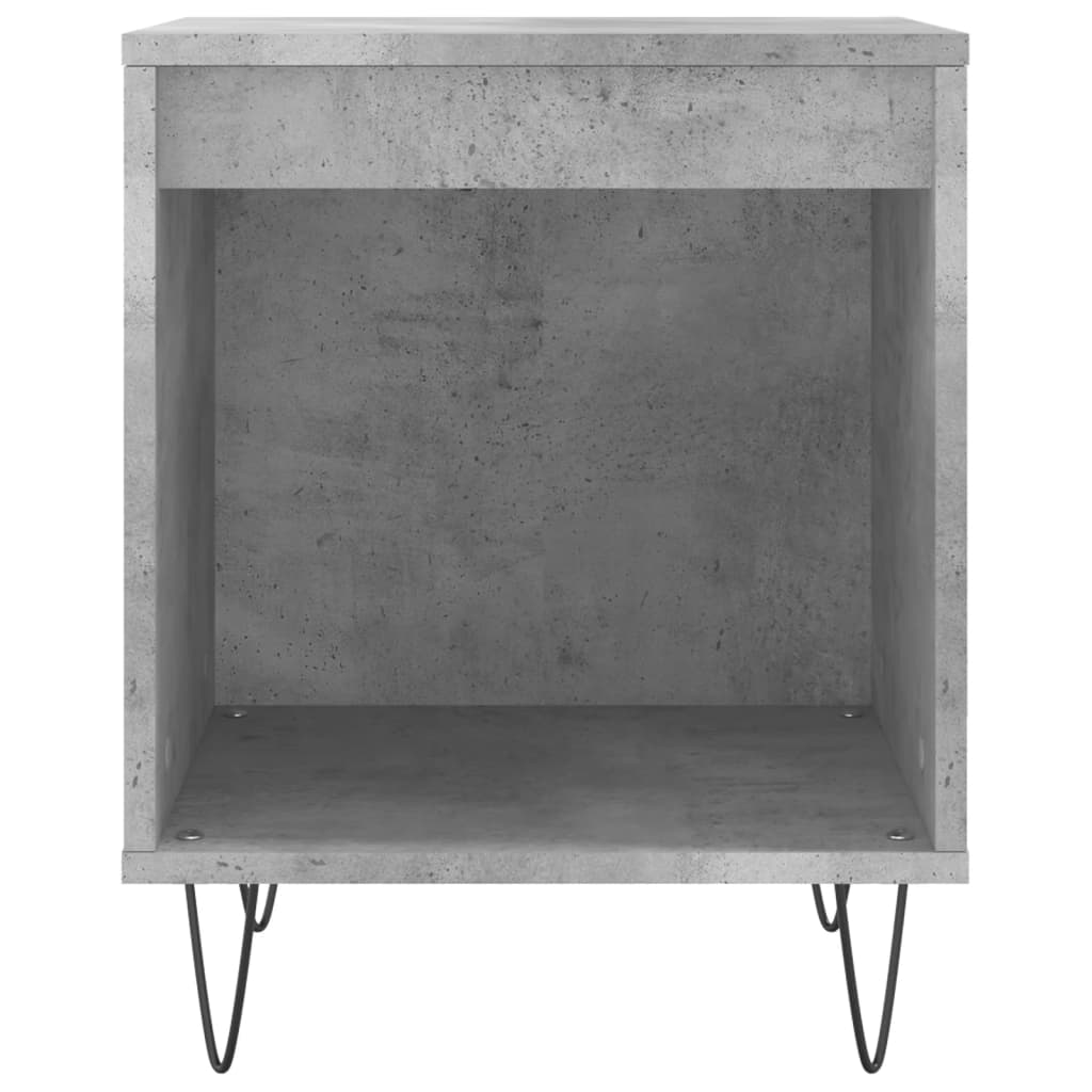 Noptiera, gri beton, 40x35x50 cm, lemn compozit — imaginea 4