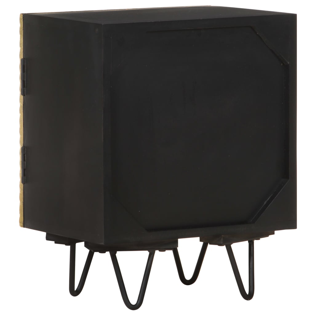 Noptiera cu front alama, 40x30x50 cm, lemn masiv de mango — imaginea 3