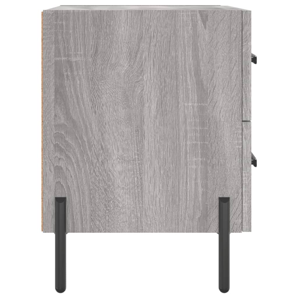 Noptiera, gri sonoma, 40x35x47,5 cm, lemn compozit — imaginea 7