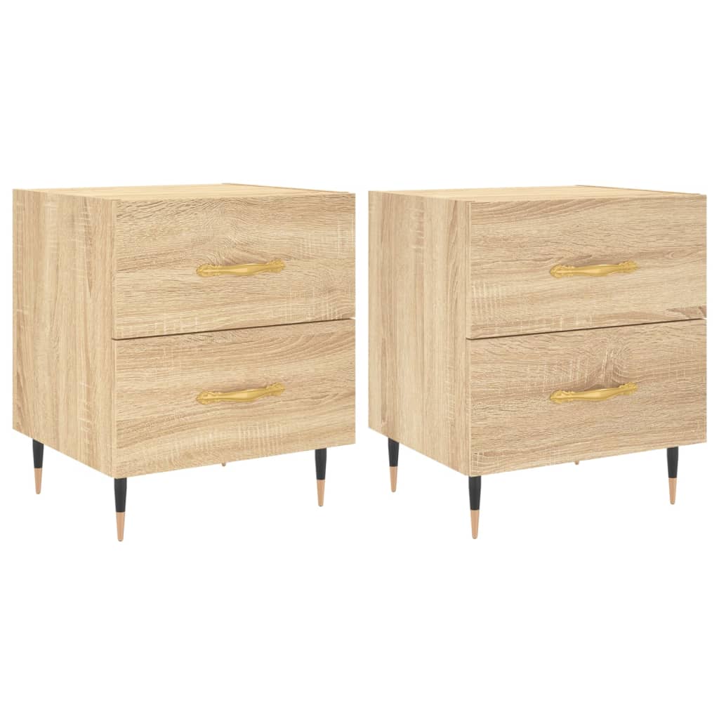 Noptiere, 2 buc., stejar sonoma, 40x35x47,5 cm, lemn compozit