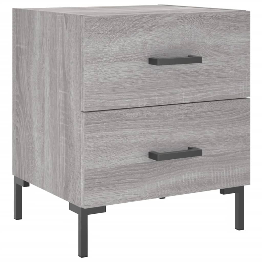 Noptiera, gri sonoma, 40x35x47,5 cm, lemn compozit