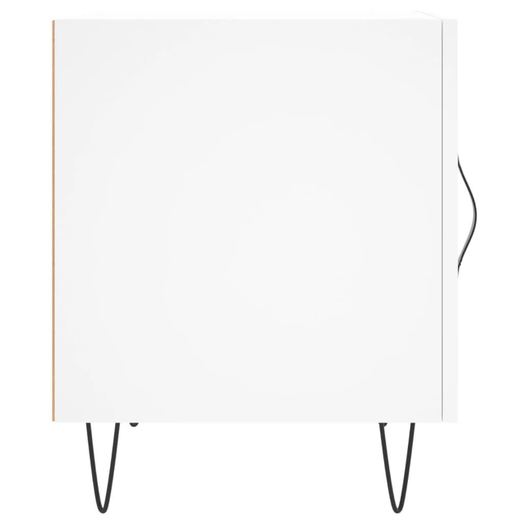 Noptiere, 2 buc., alb, 40x40x50 cm, lemn compozit — imaginea 7