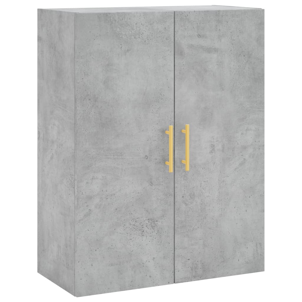 Dulap inalt, gri beton, 69,5x34x180, lemn compozit — imaginea 6