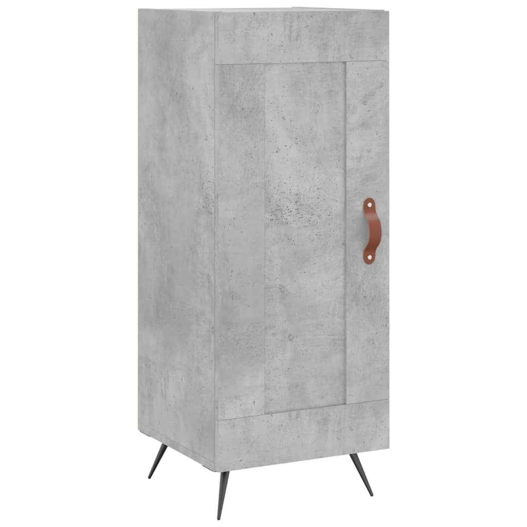 Dulap inalt, gri beton, 34,5x34x180 cm, lemn prelucrat — imaginea 5