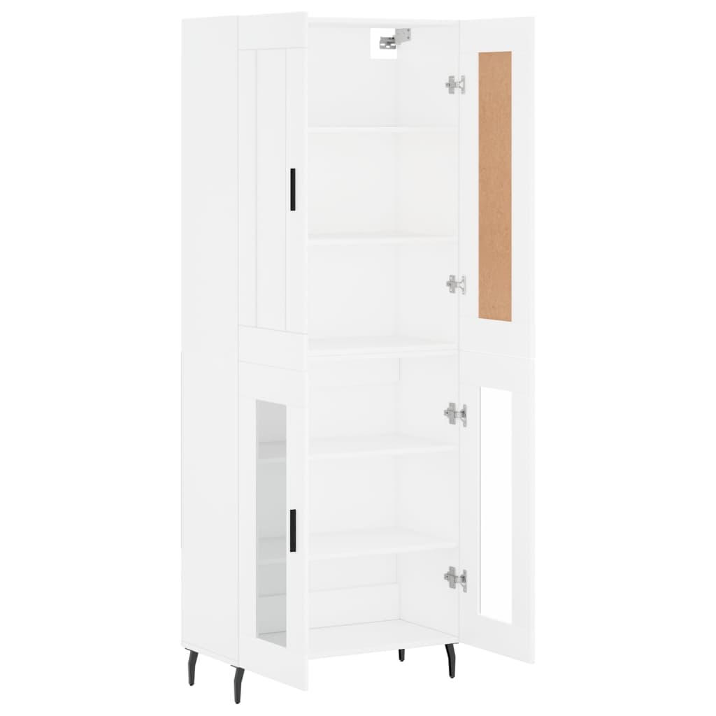 Dulap inalt, alb, 69,5x34x180 cm, lemn compozit — imaginea 4