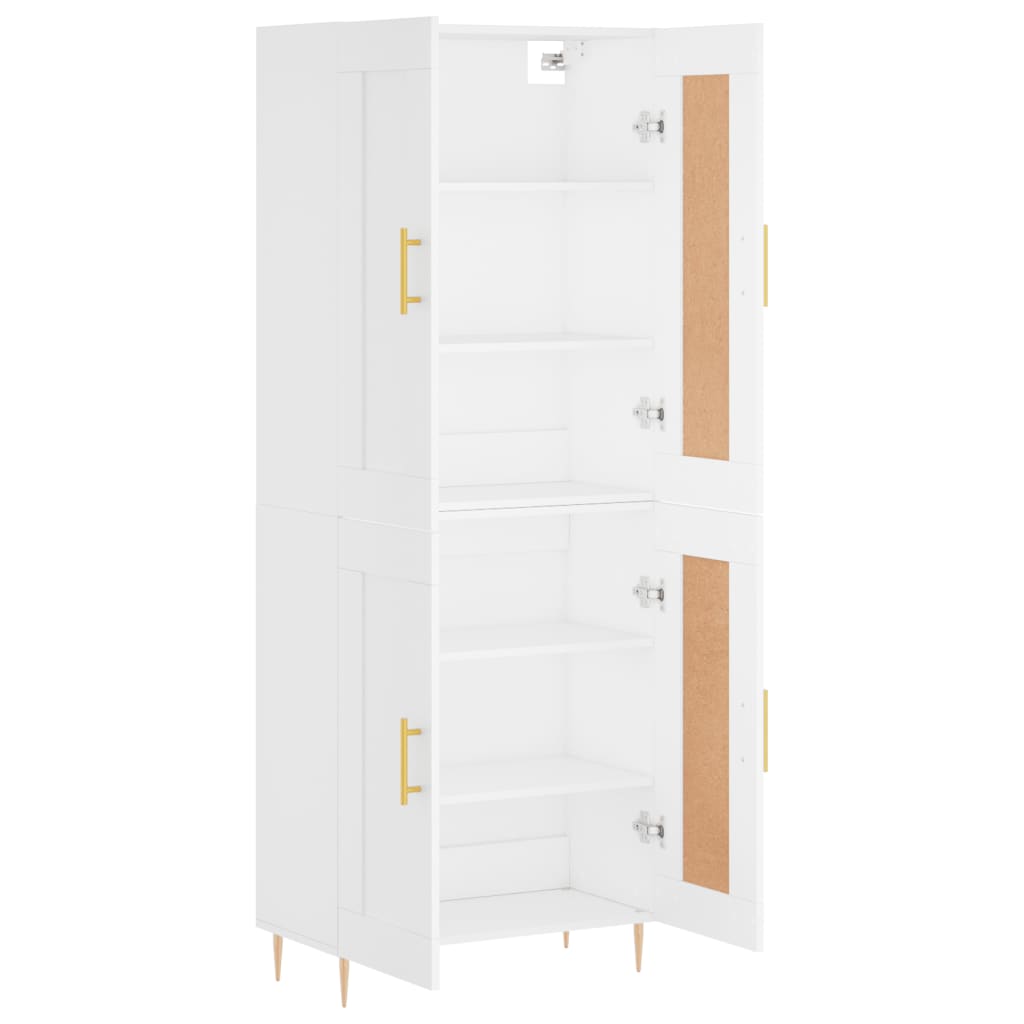 Dulap inalt, alb, 69,5x34x180 cm, lemn compozit — imaginea 4
