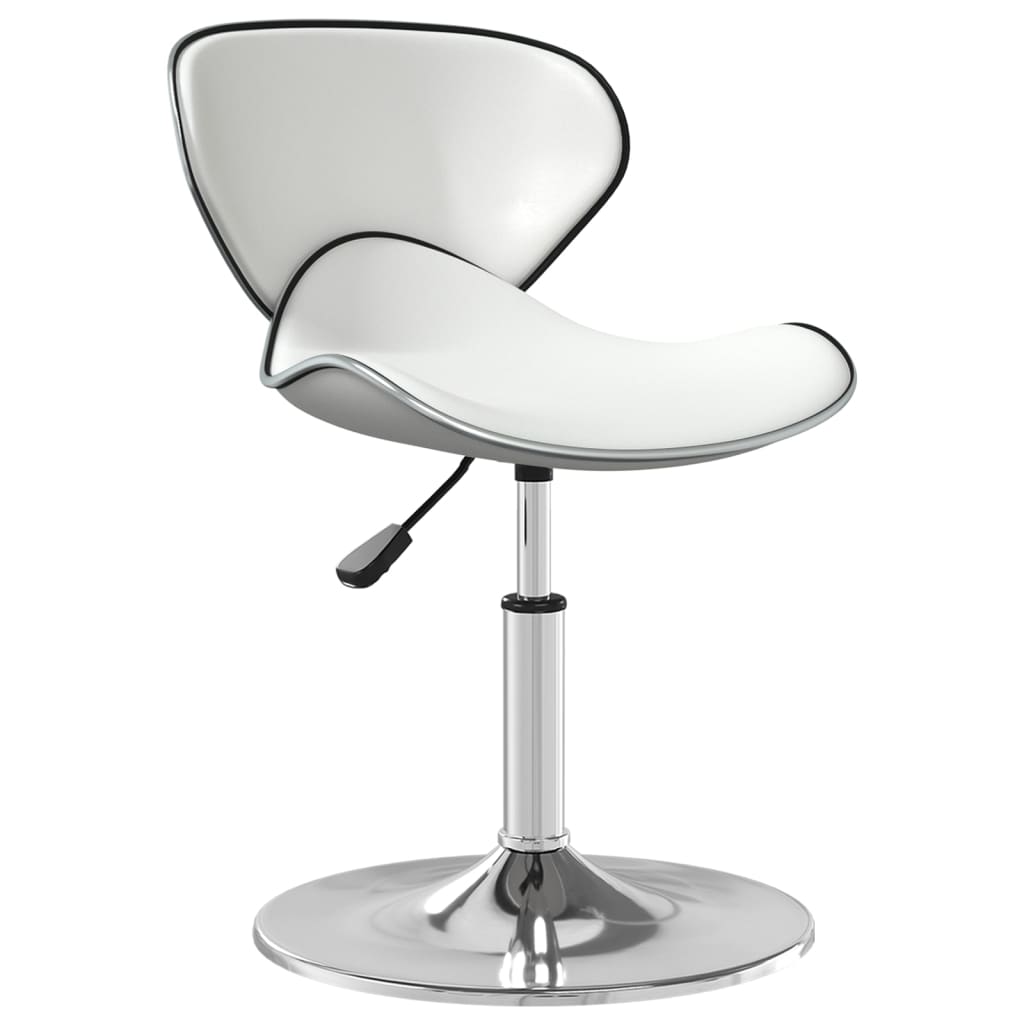 Scaun de bar, alb, piele ecologica