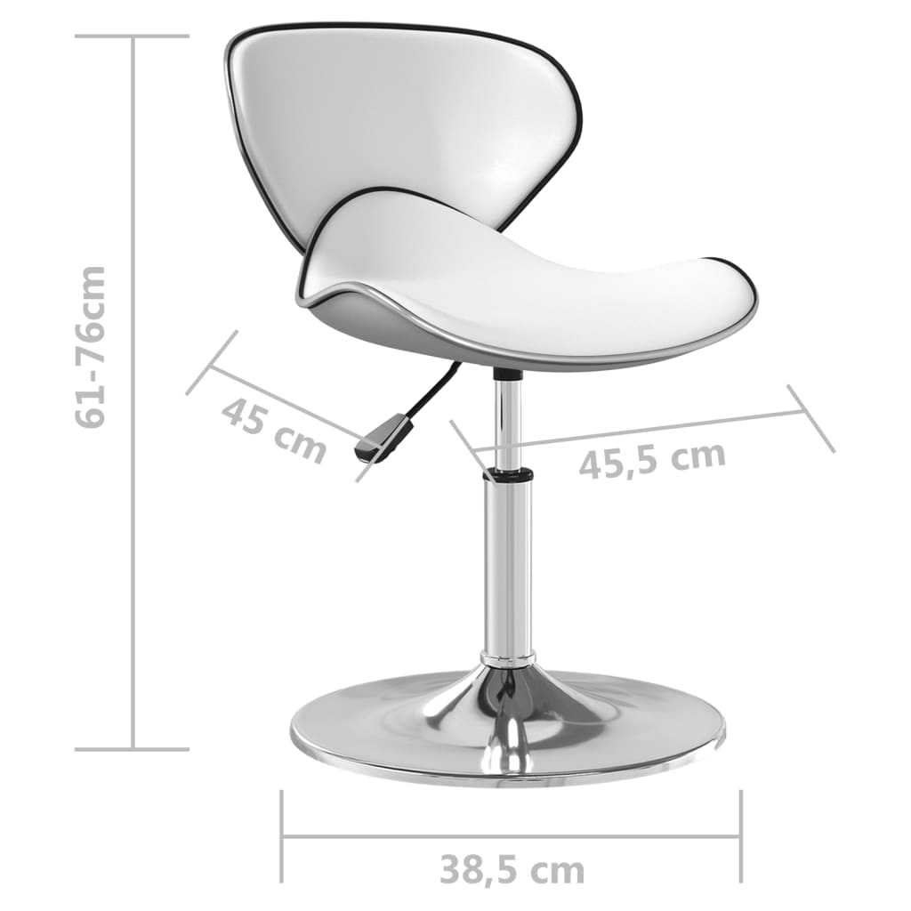 Scaun de bar, alb, piele ecologica — imaginea 9