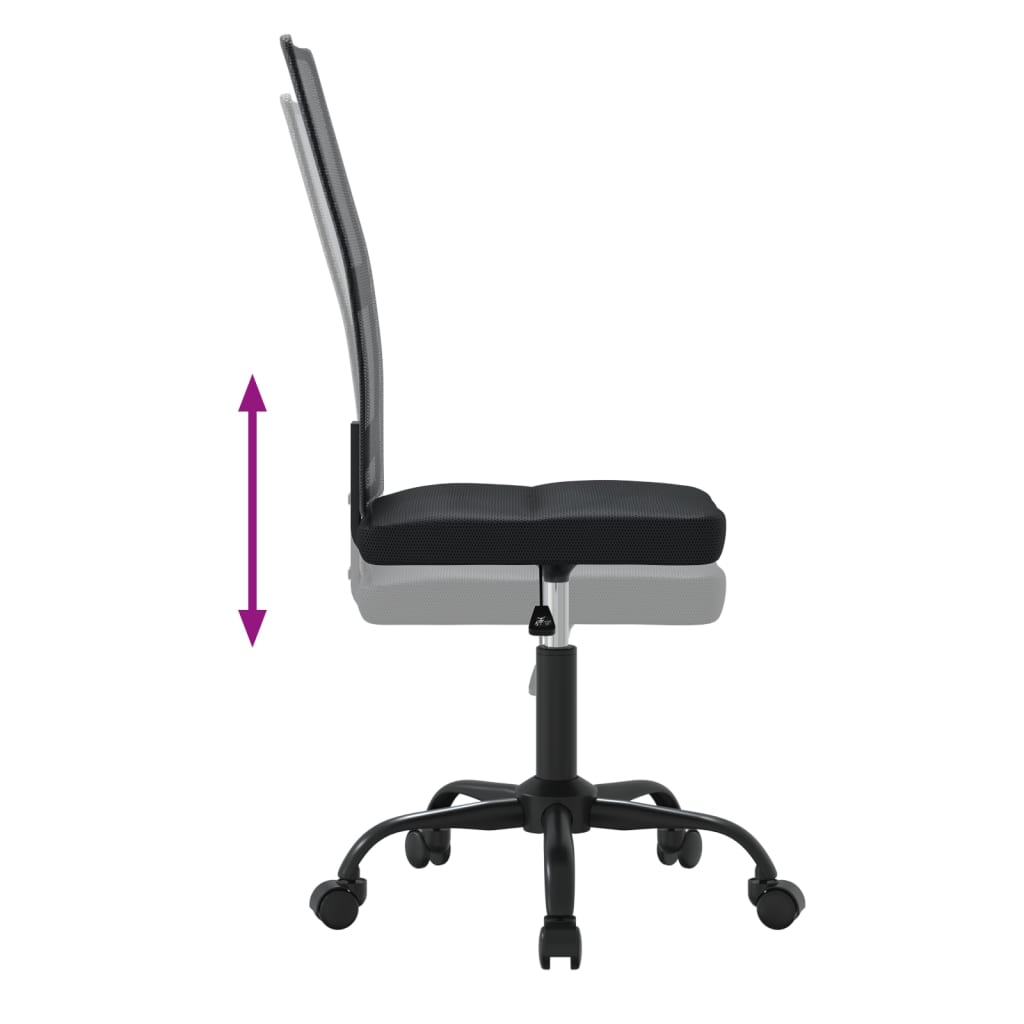 Scaun de birou, negru, plasa textila — imaginea 6