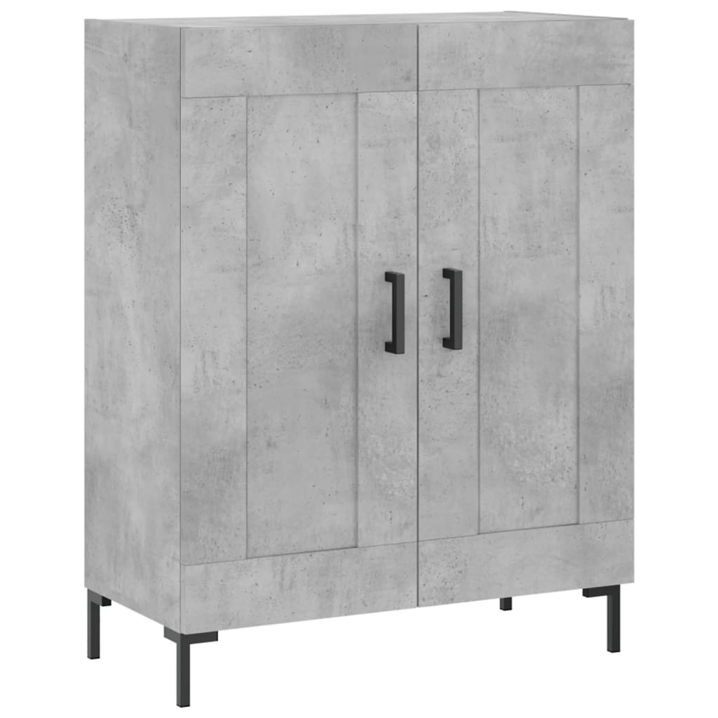Servanta, gri beton, 69,5x34x90 cm, lemn compozit