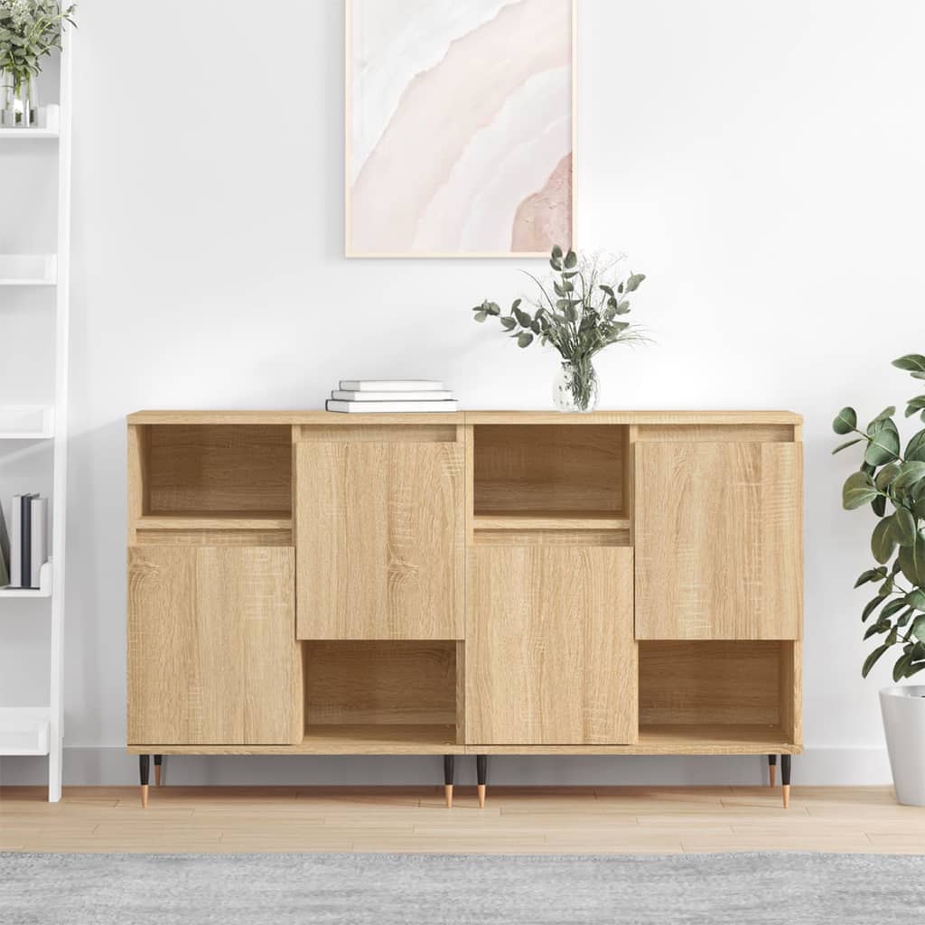 Servante, 2 piese, stejar sonoma, lemn prelucrat — imaginea 2