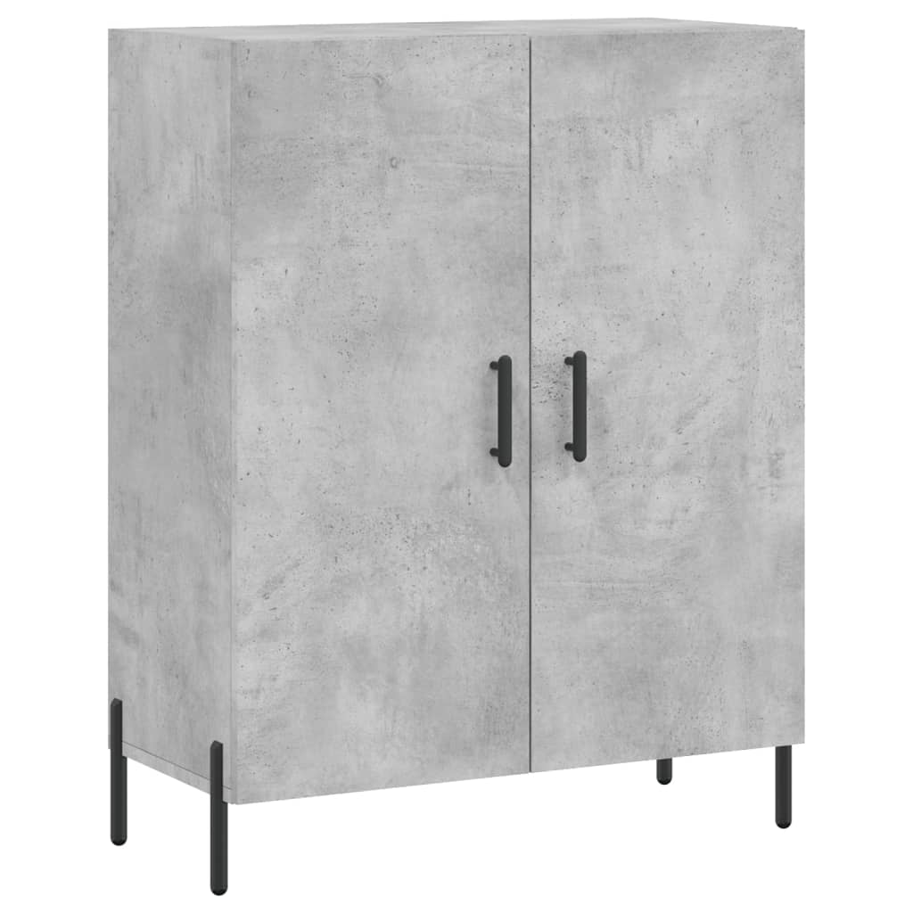 Dulap inalt, gri beton, 69,5x34x180, lemn compozit — imaginea 7