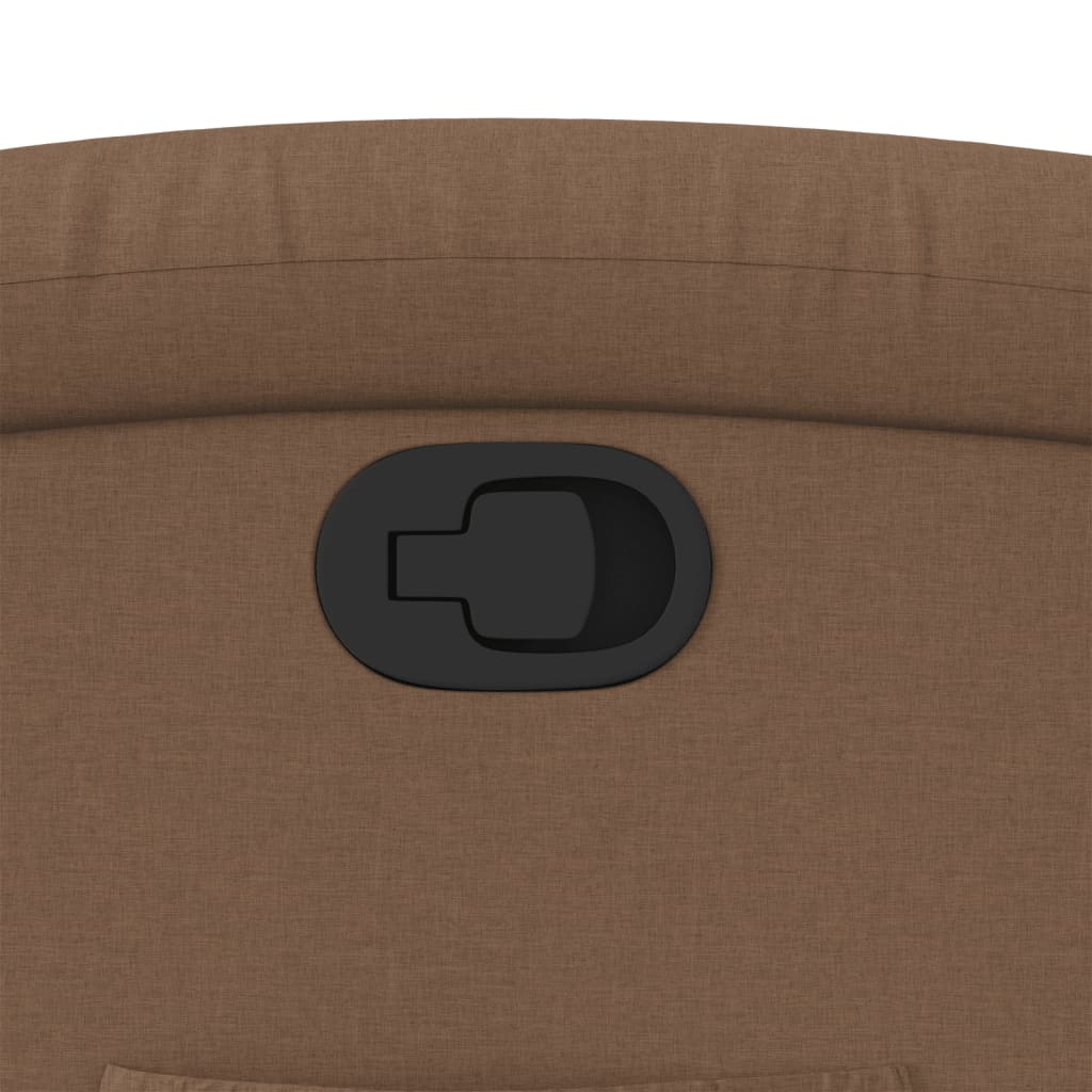 Fotoliu rabatabil, maro, material textil — imaginea 9