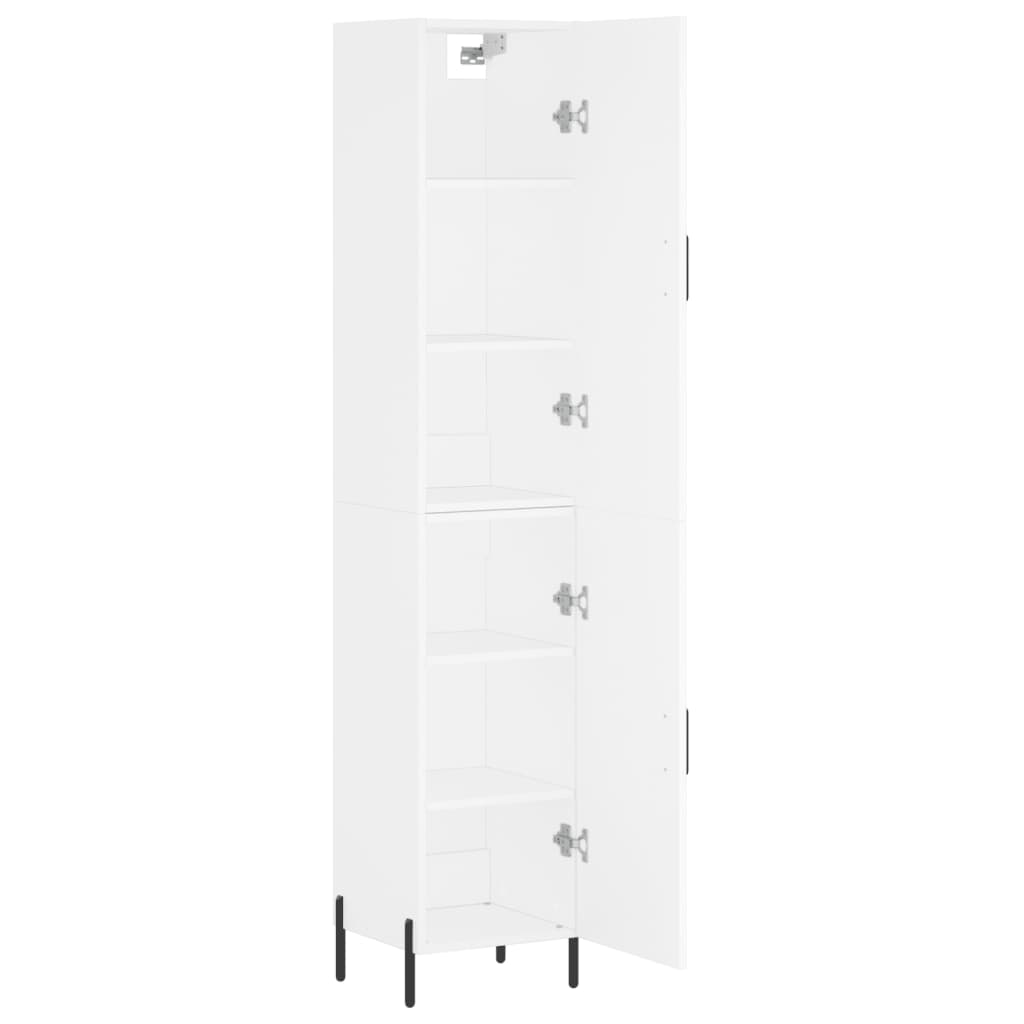 Dulap inalt, alb, 34,5x34x180 cm, lemn prelucrat — imaginea 4
