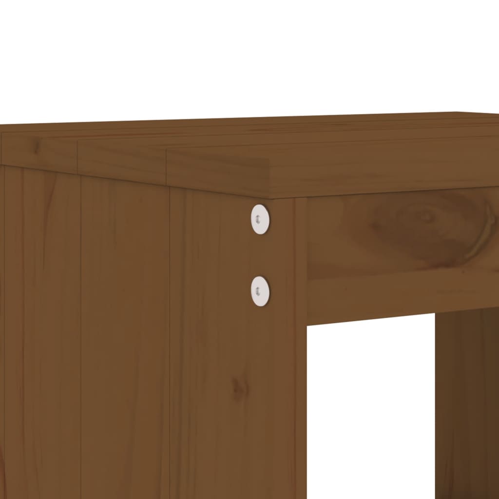 Set mobilier bar de gradina, 5 piese, maro miere lemn masiv pin — imaginea 5