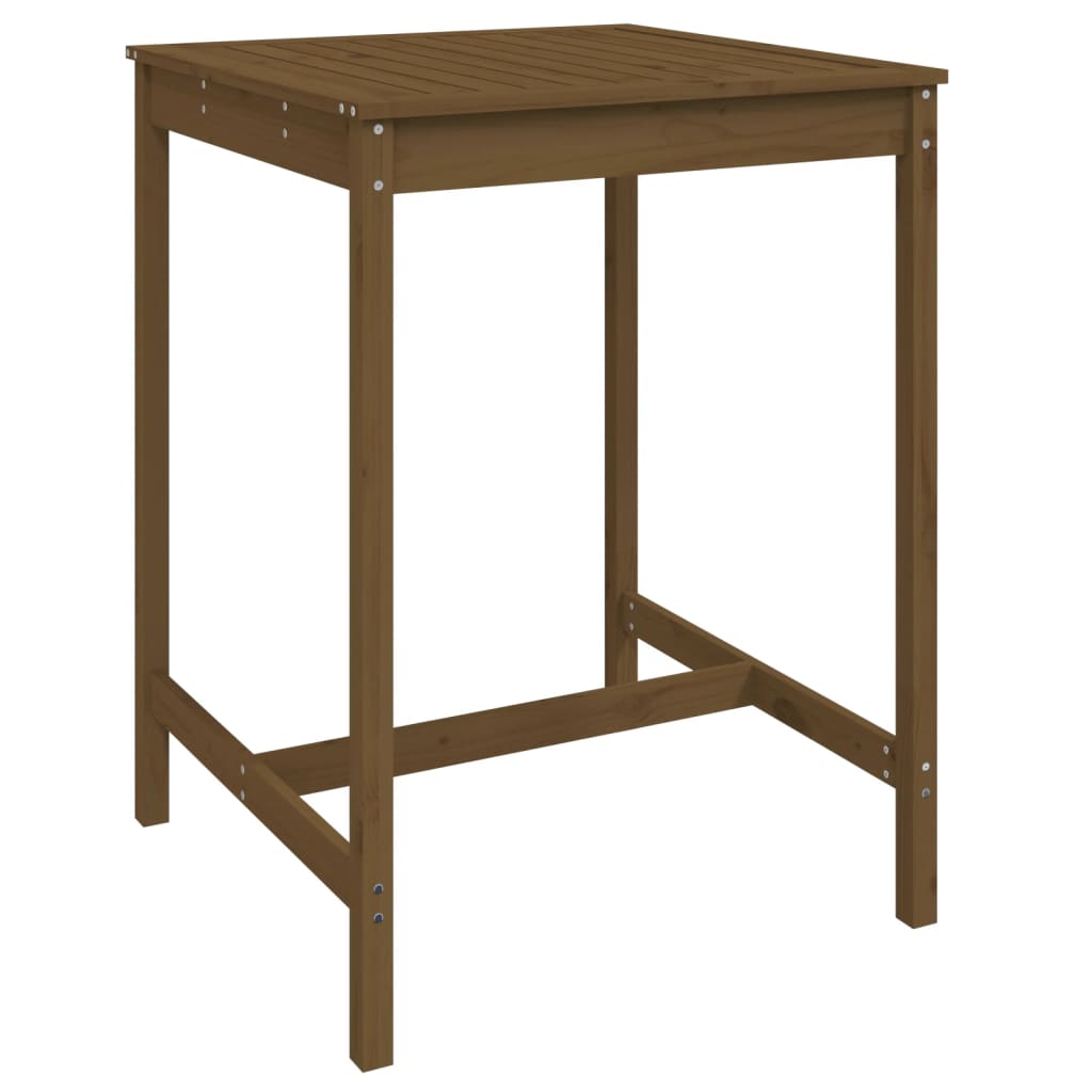 Set mobilier bar de gradina, 5 piese, maro miere lemn masiv pin — imaginea 6