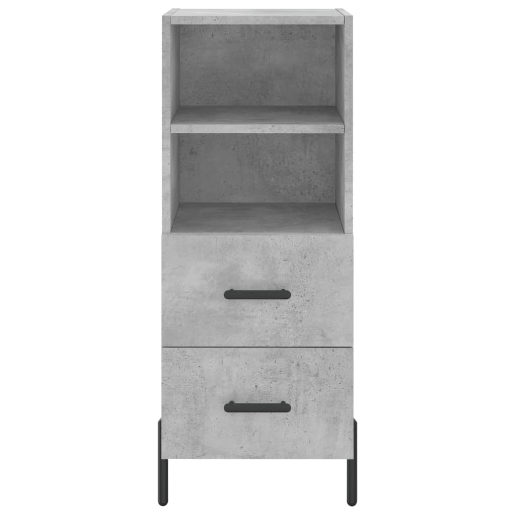 Dulap inalt, gri beton, 34,5x34x180 cm, lemn prelucrat — imaginea 6