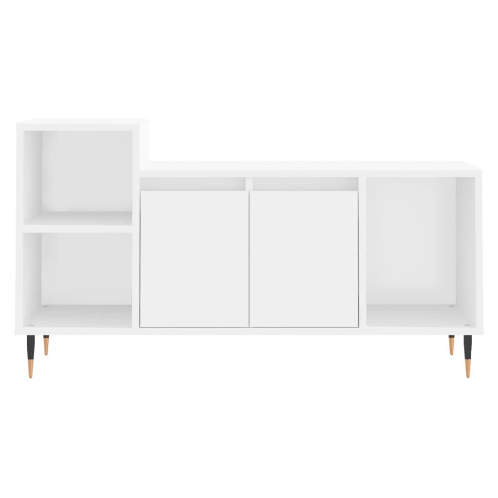 Comoda TV, alb, 100x35x55 cm, lemn prelucrat — imaginea 5
