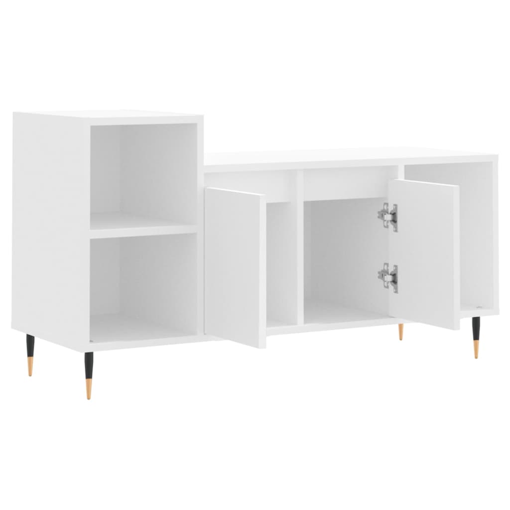 Comoda TV, alb, 100x35x55 cm, lemn prelucrat — imaginea 6