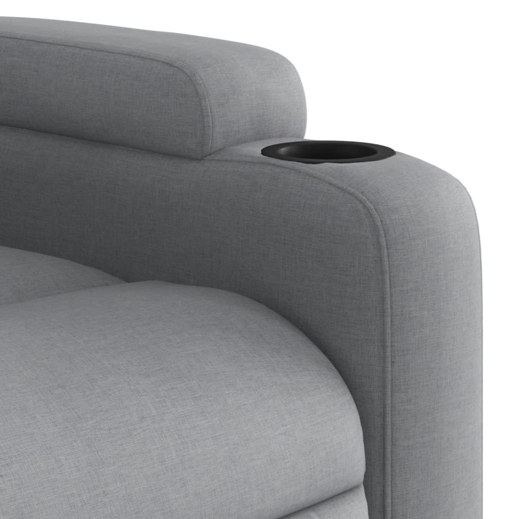 Fotoliu rabatabil, gri deschis, material textil — imaginea 8