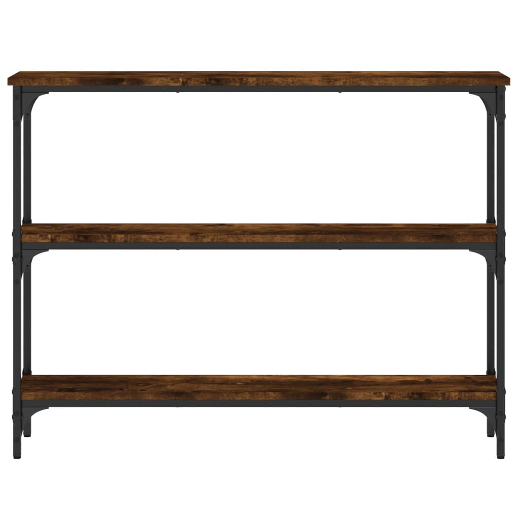 Masuta consola, stejar fumuriu, 100x22,5x75 cm, lemn prelucrat — imaginea 4