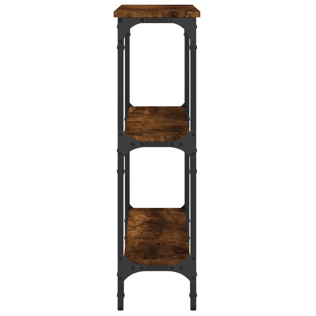 Masuta consola, stejar fumuriu, 100x22,5x75 cm, lemn prelucrat — imaginea 5