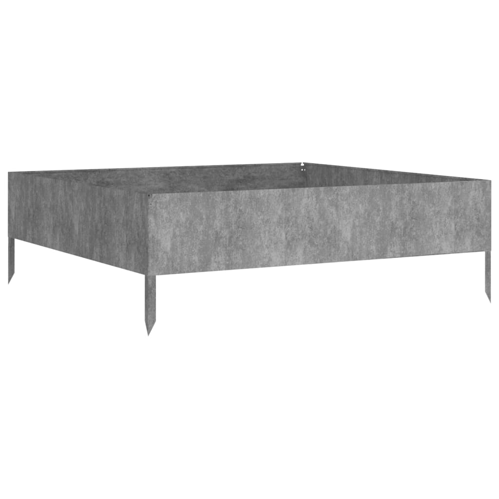 Strat inaltat de gradina, 100x100x33,5 cm, otel corten — imaginea 4