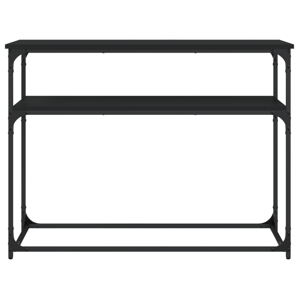 Masuta consola, negru, 100x35,5x75 cm, lemn compozit — imaginea 4