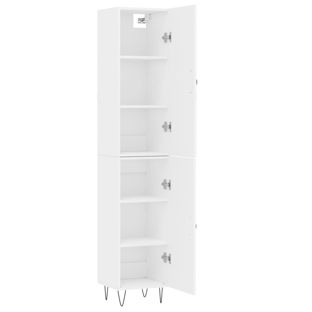 Dulap inalt, alb, 34,5x34x180 cm, lemn prelucrat — imaginea 4