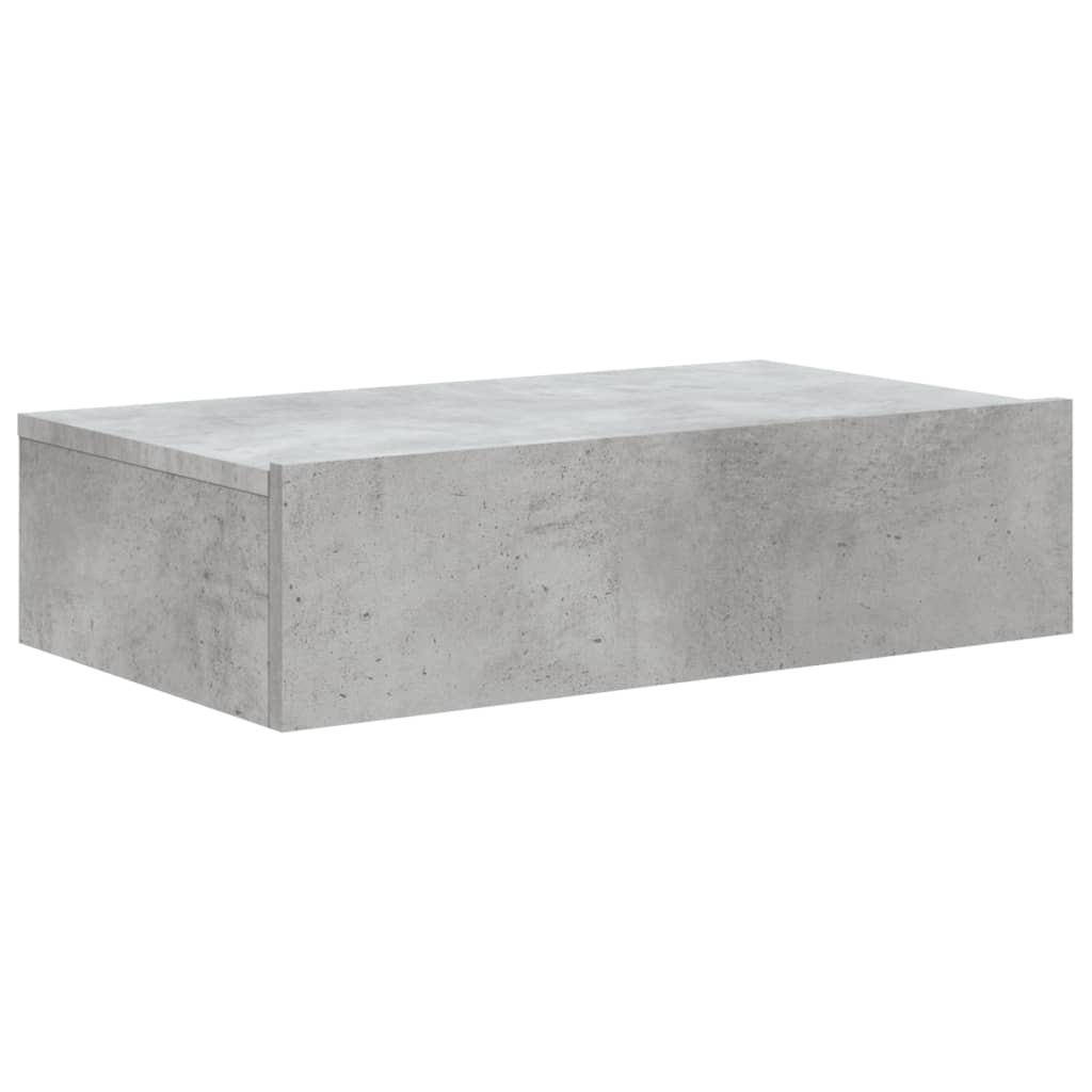 Comoda TV cu lumini LED, gri beton, 60x35x15,5 cm — imaginea 3