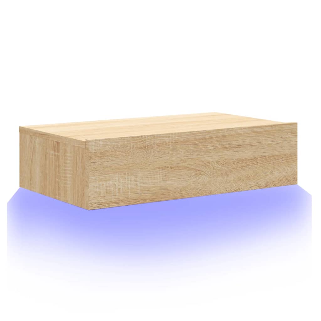 Comoda TV cu lumini LED, stejar sonoma, 60x35x15,5 cm — imaginea 6