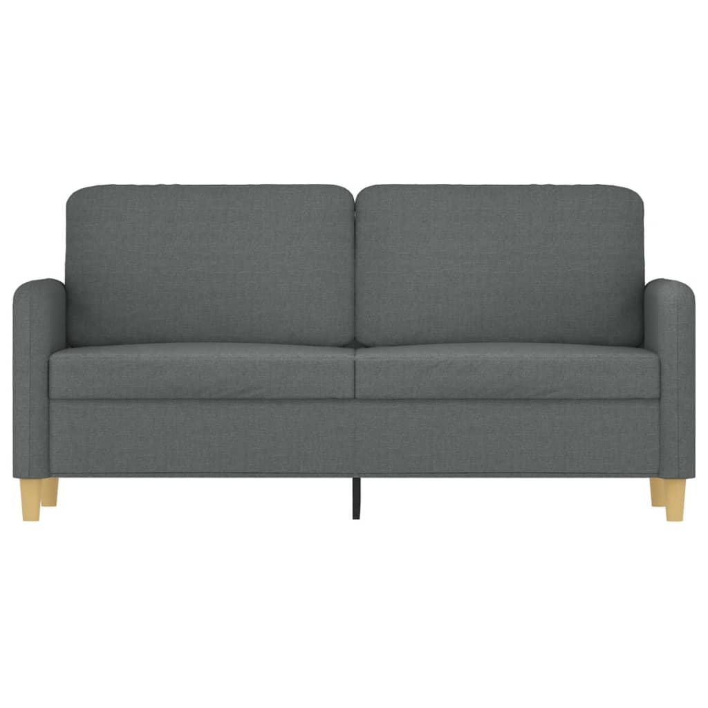Canapea cu 2 locuri, gri inchis, 140 cm, material textil — imaginea 3