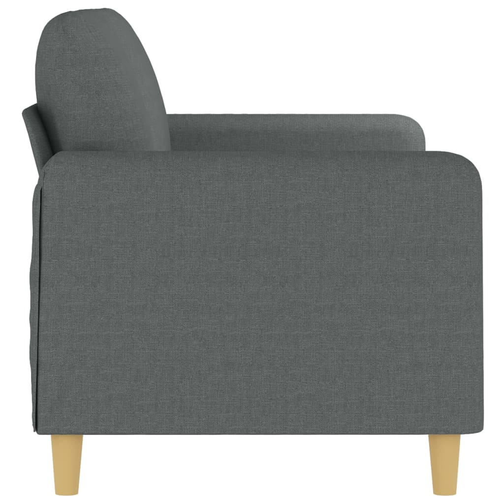 Canapea cu 2 locuri, gri inchis, 140 cm, material textil — imaginea 4