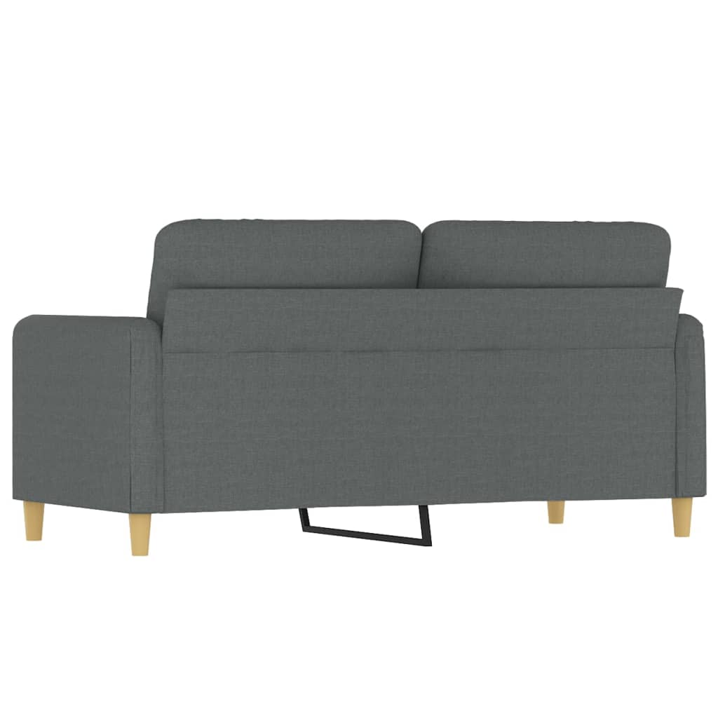 Canapea cu 2 locuri, gri inchis, 140 cm, material textil — imaginea 5