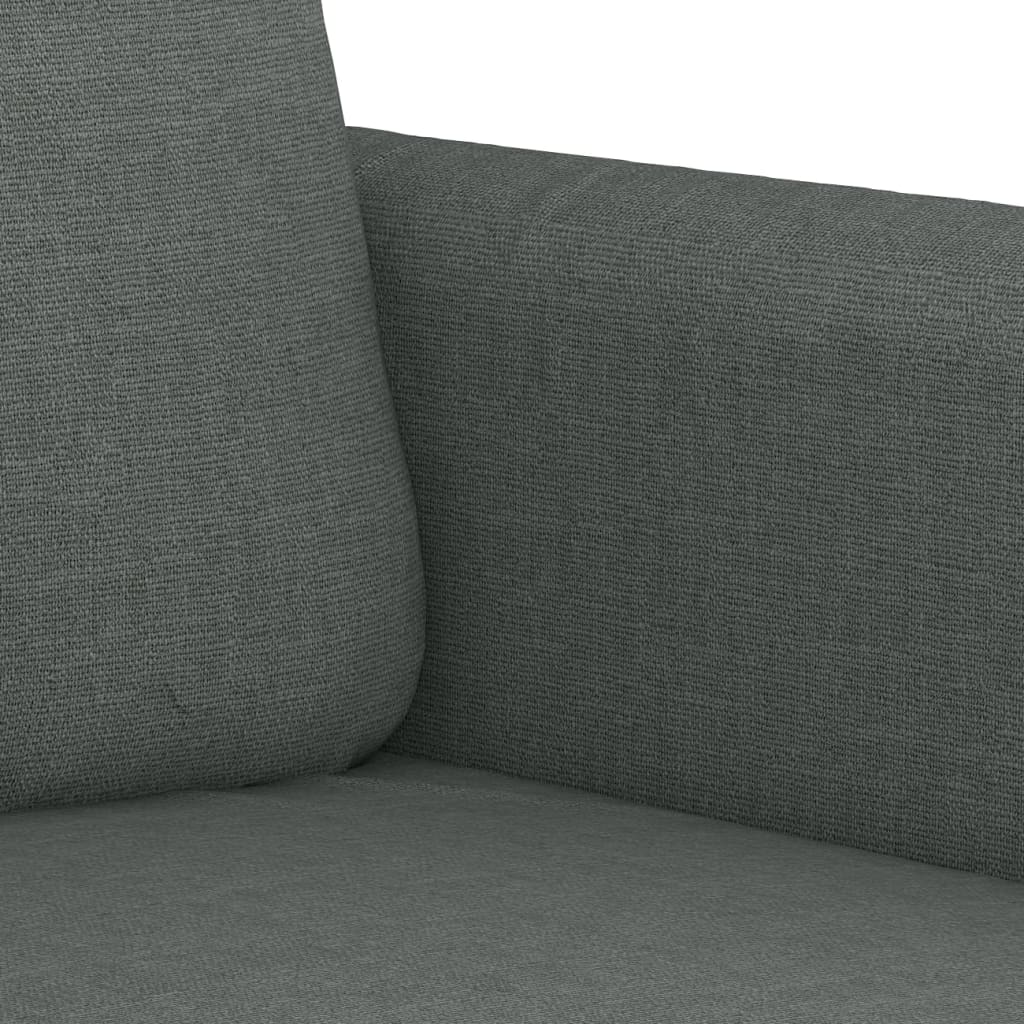 Canapea cu 2 locuri, gri inchis, 140 cm, material textil — imaginea 6