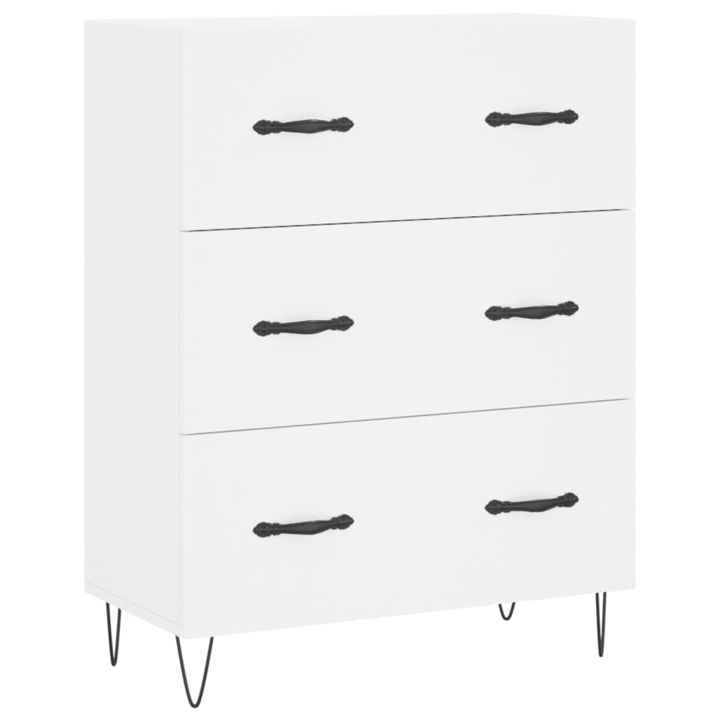 Dulap inalt, alb, 69,5x34x180 cm, lemn compozit — imaginea 7