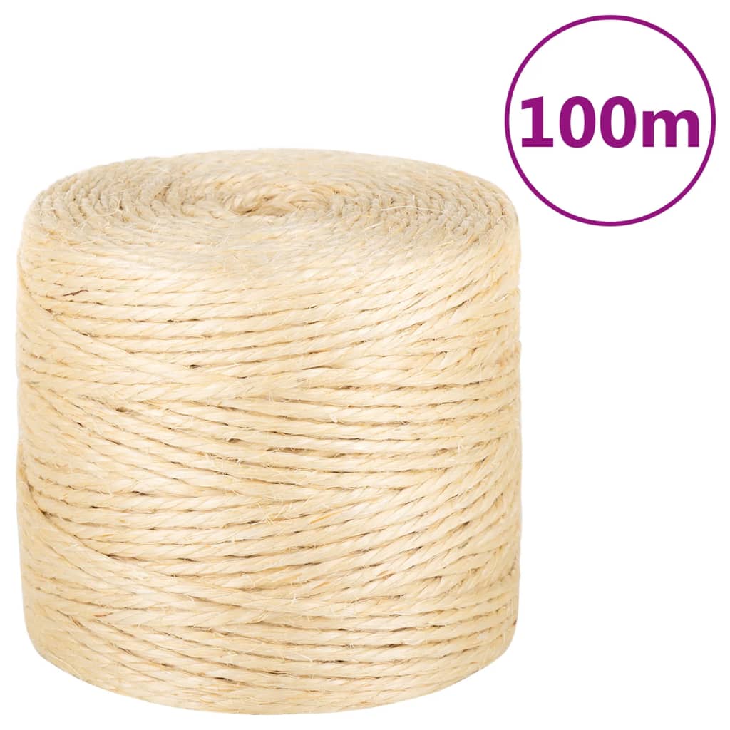 Franghie, 100 m, sisal 100%, 4 mm
