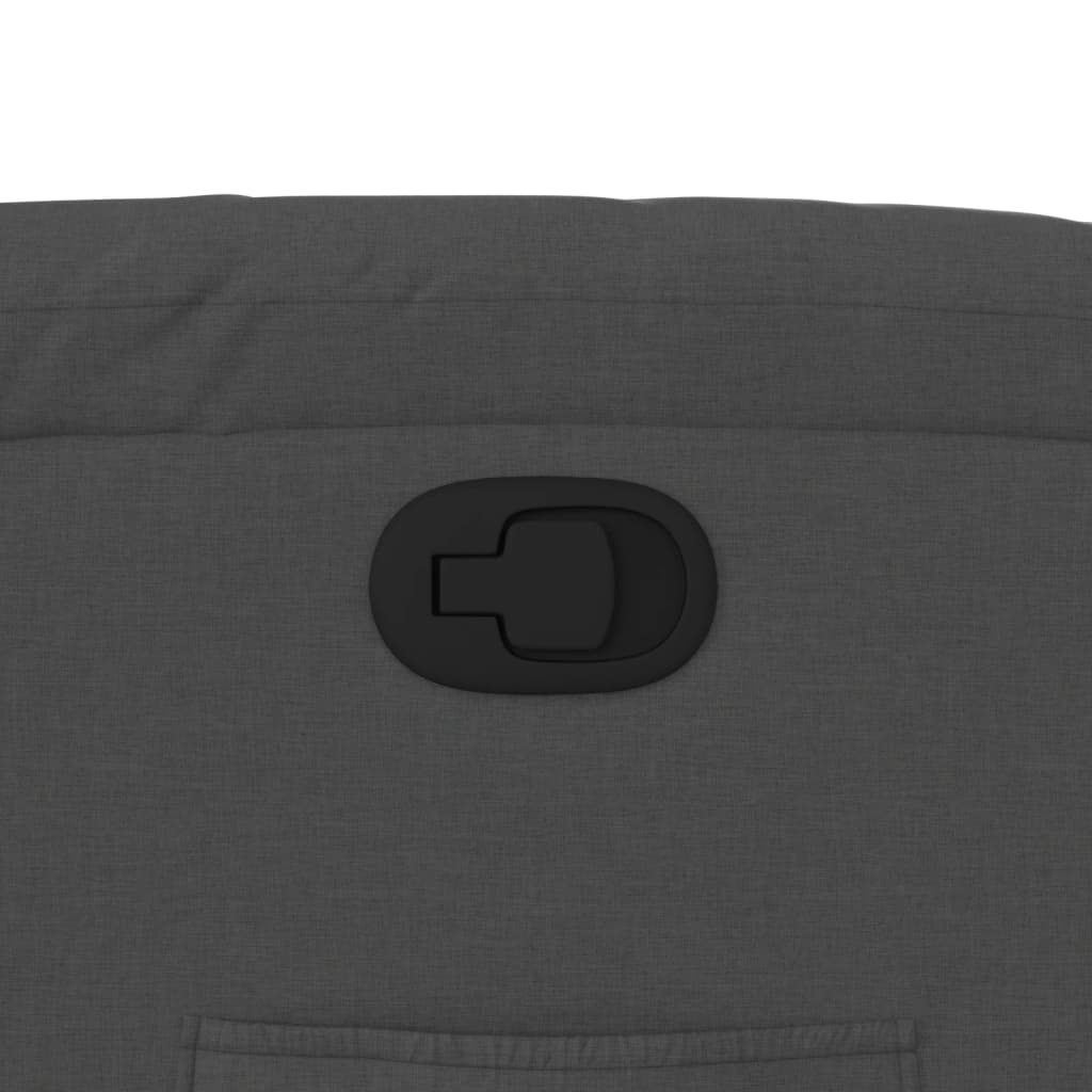 Fotoliu rabatabil, gri inchis, material textil — imaginea 9