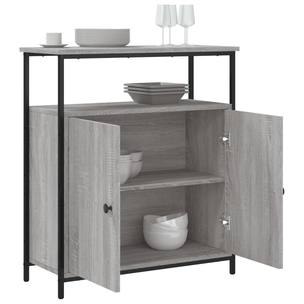 Servanta, gri sonoma, 70x30x80 cm, lemn prelucrat — imaginea 4