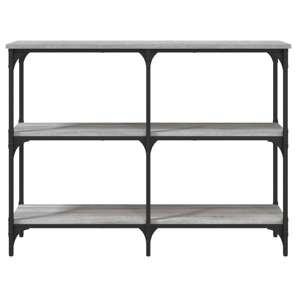 Masuta consola, gri sonoma, 100x29x75 cm, lemn prelucrat — imaginea 4