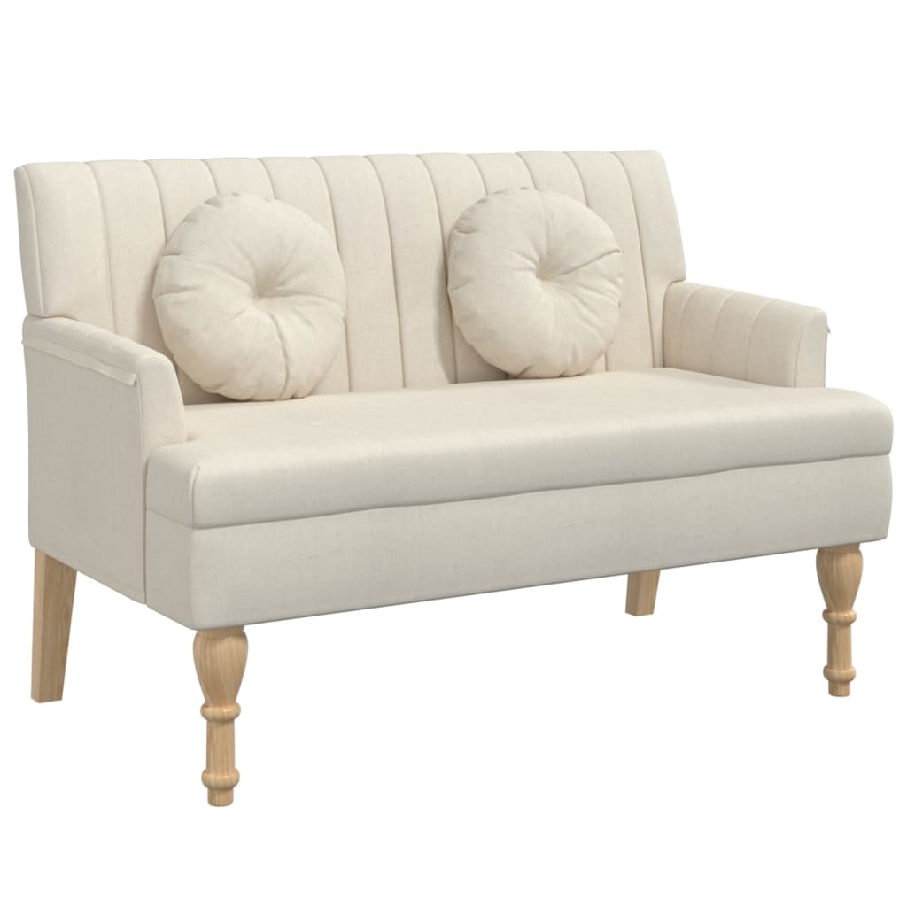 Bancheta cu perne, panza, 113x64,5x75,5 cm, textil