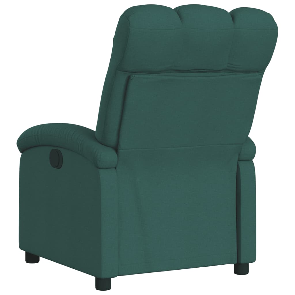 Fotoliu rabatabil, verde inchis, material textil — imaginea 5