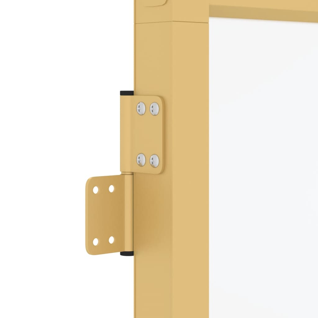Usa de interior Slim auriu 83x201,5cm sticla temperata/aluminiu, auriu și mat, model 4x2 grilaje — imaginea 7
