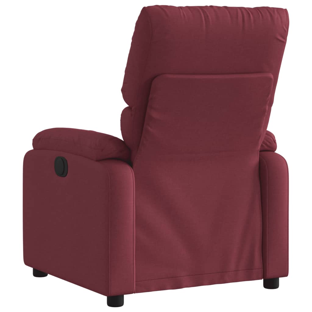 Fotoliu rabatabil, rosu vin, material textil — imaginea 5