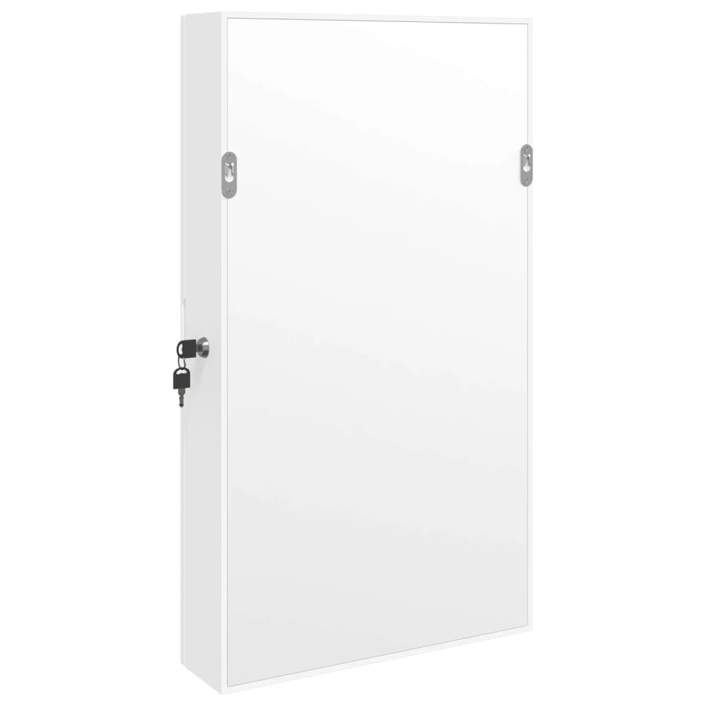 Dulap de bijuterii cu oglinda si lumini LED, de perete, alb — imaginea 6