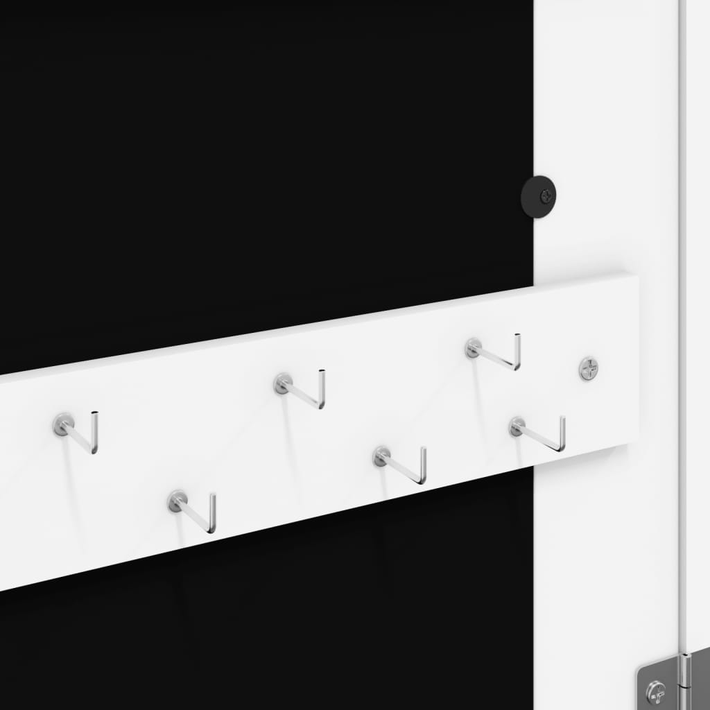 Dulap de bijuterii cu oglinda si lumini LED, de perete, alb — imaginea 10