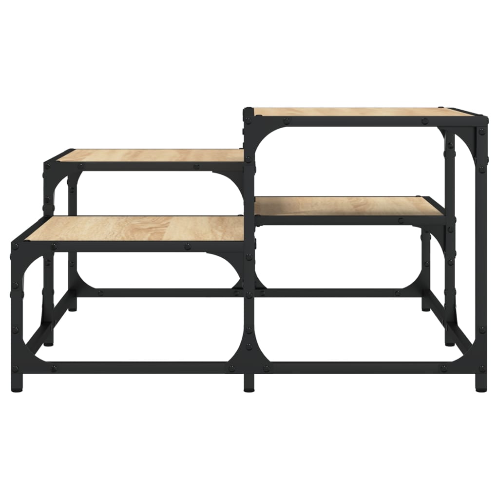 Masuta de cafea, stejar sonoma, 68x68x40 cm, lemn prelucrat — imaginea 4