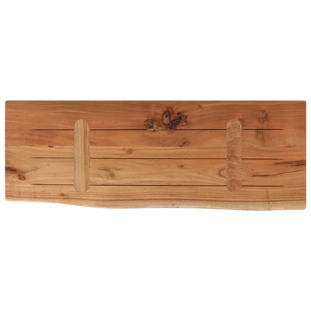 Raft perete 70x30x3,8 cm dreptunghiular lemn acacia margine vie — imaginea 5