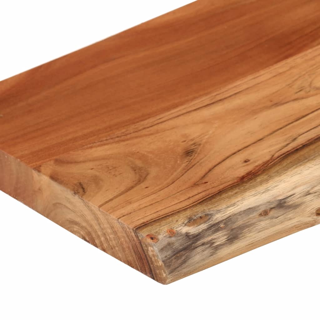 Raft perete 70x30x3,8 cm dreptunghiular lemn acacia margine vie — imaginea 7